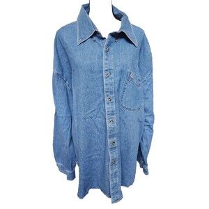 Cody James Denim Shirt Size 3X Long Sleeve Western Ranch Country